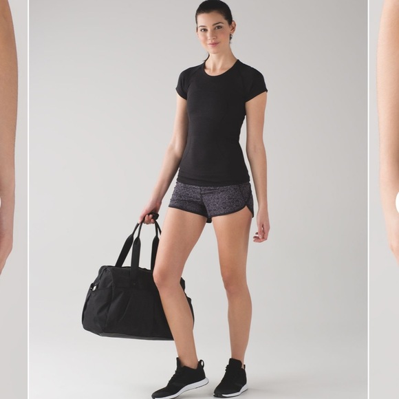 Lululemon Athletica Black & Gray Athletic Speed Shorts 2½” – Size 6 GUC - Picture 14 of 14